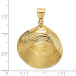 14K Large Textured Clam Shell Charm - Image 3