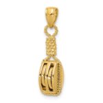 14K 3-D Block Mariners Pulley Charm - Image 5