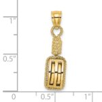 14K 3-D Block Mariners Pulley Charm - Image 4