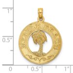14K MYRTLE BEACH with Palm Tree Circle Charm - Image 3