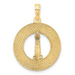 14K SAINT AUGUSTINE with Lighthouse Circle Charm - Image 4