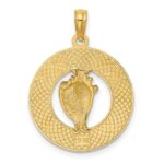 14K JAMAICA Circle with Conch Shell Charm - Image 4