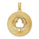 14K BONAIRE Circle with Dolphins Charm - Image 4