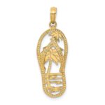 14K Palm Tree Flip Flop Charm