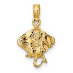 14K Mini Stingray Charm - Image 4