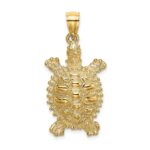 14K Large Land Turtle Charm