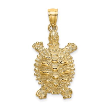 14K Large Land Turtle Charm