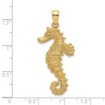 14K Textured Seahorse Charm - Image 3