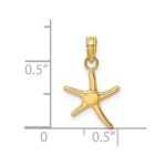 14K Polished Mini Dancing Starfish Charm - Image 3