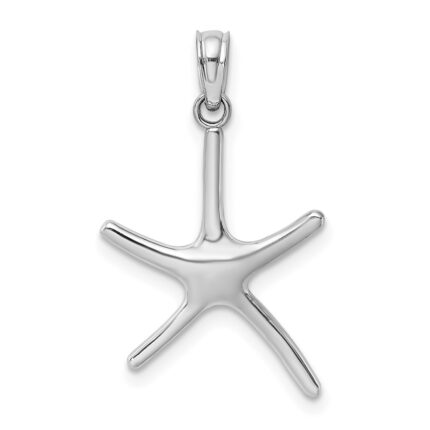 14K White Gold Dancing Starfish Charm