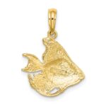 14K Textured Angelfish Charm - Image 4