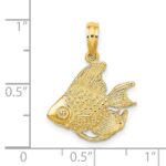 14K Textured Angelfish Charm - Image 3