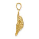 14K Large 2-D Textured Goldfish Charm - Image 2