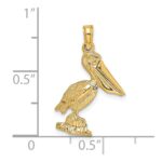 14K 3-D Standing Pelican with Moveable Mouth Charm - Image 3