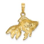 14K 2-D Textured Goldfish Charm - Image 4