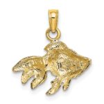 14K 2-D  Textured Goldfish Charm - Image 4
