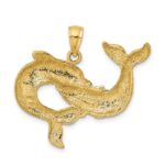 14K Polished Two Dolphins Together Charm - Image 4