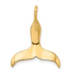 14K 3-D Polished Whale Tail Charm - Image 4