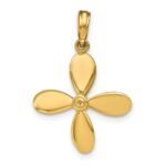 14K 3-D with 4 Blades Propeller Charm - Image 3