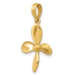 14K 3-D with 4 Blades Propeller Charm - Image 5