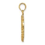 14K Textured Seahorse Charm - Image 2