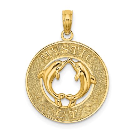 14K MYSTIC CT Dolphins Charm