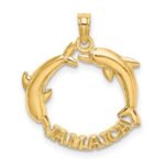 14K JAMAICA with Dolphins Charm