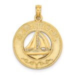 14K SANIBEL with Sailboat Circle Charm