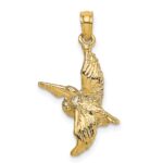 14K 3-D Pelican Flying Charm - Image 3