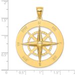 14K Large Nautical Compass Charm - Image 3