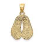 14K BAHAMAS Double Sandals Charm - Image 3