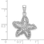 14K White Gold Starfish Filigree Charm - Image 3