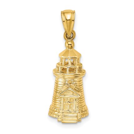 14K 3-D Brant Point Lighthouse Nantucket Harbor Massachusetts Charm