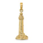 14K 3-D Fenwick Island Delaware Lighthouse Charm