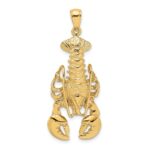 14K Large Lobster with Moveable Claws Pendant