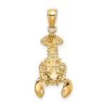 14K Lobster with Moveable Claws Pendant - Image 3