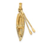 14K 3-D Boat with Dangling Oars Charm