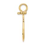 14K 3-D Polished Anchor Charm - Image 3