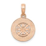 14K Rose and White Gold Mini Nautical Compass Pendant - Image 4