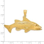 14K Large 2-D Textured Snook Red Fish Charm - Image 3