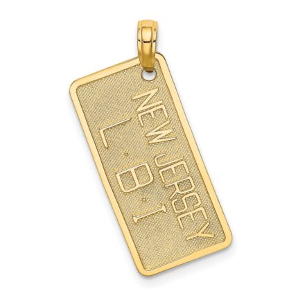 14K NEW JERSEY-LBI (Long Beach Island) License Plate Charm