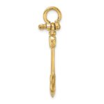 14K 3-D Textured Anchor Charm - Image 2