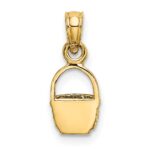 14K 2-D Flat Back Mini Basket Charm - Image 4