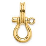 14K 3-D Medium Shackle Link Charm - Image 4