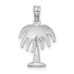 14K White Gold Charleston Palm Tree Charm - Image 4