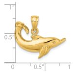 14K Polished Dolphin Charm - Image 3