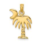 14K Polished Charleston Palm Tree Charm