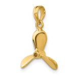 14K 3-D with 3 Blades Propeller Charm - Image 5