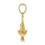 14K 3-D Tarpon Fish Charm - Image 2