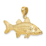 14K 3-D Snook Fish Charm - Image 5